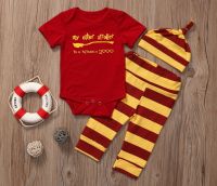 Newborn Baby Boy Girl Clothes Set 2021 Summer Little wizard has arrived Romper+Pants+Hat 3PCS Infant Clothing Outfits  by Hs2023