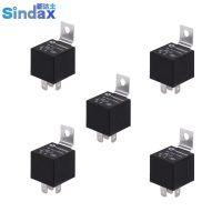 รีเลย์ไฟฟ้าในรถยนต์รถบรรทุก5ชิ้น1nc 1no 40a Sindax Dc 12V ปลั๊กตัวผู้