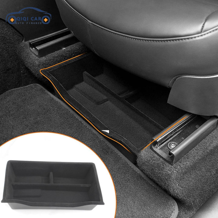 qiqi-กล่องเก็บของใต้เบาะที่นั่งผู้โดยสาร-กล่องถาดเก็บของแบบซ่อนใช้ได้กับโมเดล-y-อุปกรณ์เสริมภายในรถยนต์-fast