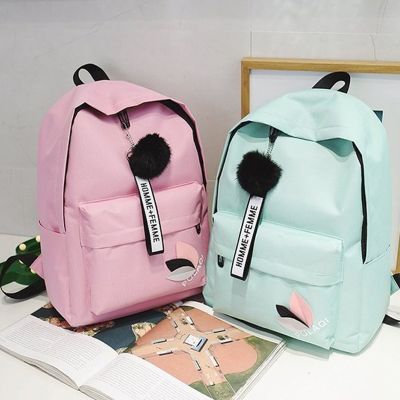 【CW】 Backpacks Students Canvas School for Shoulder Fashion Kawaii Small Cheap