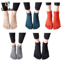 Po 1คู่ถุงเท้ากีฬาลื่น5 Toe Separator Sticky Hosiery สำหรับ Barre Pilates โยคะเต้นรำ (35-42ขนาด)