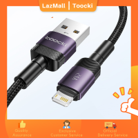 Toocki 2.4A USB สายฟ้าเคเบิ้ลสำหรับ IPhone14 13 12 11 Pro Max Xs Xr 8บวก SE อย่างรวดเร็วชาร์จ USB ลวดสาย USB A เพื่อสายฟ้า