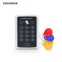 DIY RFID 125Khz ID card entry lock door Standalone Touch screen Single door access controller system +10pcs crystal keyfobs