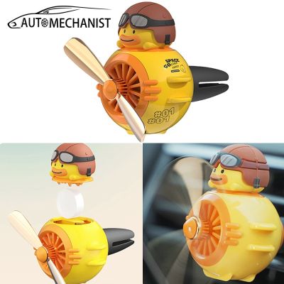 【DT】  hotAUTOMECHA Car Air Freshener Cartoon Pilot Rotating Propeller Car Air Outlet Perfume Airplane Aromatherapy Auto Decorate