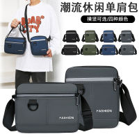 Spot parcel post Mens Bag Shoulder Bag Messenger Bag Sports Reflective Mens Bag Fashionable Waterproof Derm Backpack Canvas Large Capacity Cross-Body Bag