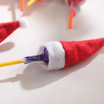 Hot20ชิ้น Mini Christmas Lollipop หมวก Tiny Santa หมวก Candy ขวดไวน์ Elf Lollipop Candy หมวกสำหรับคริสต์มาส DIY Craft