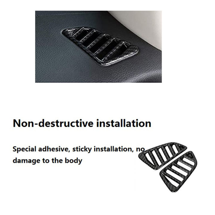 for-nissan-navara-np300-2016-2019-car-carbon-air-conditioning-outlet-vent-frame-cover-trim-sticker-accessories