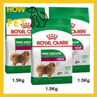 [ลด50%] อาหารสุนัขเล็ก Royal Canin Adult Mini Indoor รอยัลคานิน อาหารเม็ดสุนัข สูตรสุนัขโตพันธุ์เล็กเลี้ยงในบ้าน 1.5กก. (3ถุง)