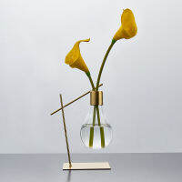 Nordic creative transparent hydroponic small vase decoration light luxury flower arrangement decoration living room modern