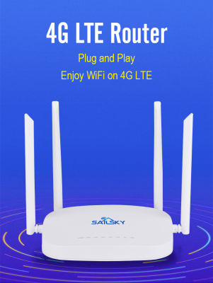 4G เร้าเตอร์ 300Mbps Wireless N 4G LTE Router 4 เสา เราเตอร์ใส่ซิมปล่อย Wi-Fi รองรับการใช้งานได้ สูงสุด 32 User