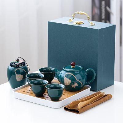 ชุดน้ำชา ชุดกาน้ำชาเซรามิค ชุดน้ำชา ชุดถ้วยน้ำชา ชุดชงชากาแฟ ชุดน้ำชาพรีเมียม (9ชิ้น/ชุด)