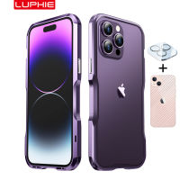 ต้นฉบับ LUPHIE กรอบโลหะสำหรับ 14บวกกันชน13 Pro Max 12มินิกรณี11การบินอลูมิเนียมปกคลุมด้วยเลนส์ป้องกัน