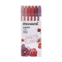 (KTS)ปากกาสีน้ำ Monami ไลฟ์คัลเลอร์ ชุด 6 สี Dusty Flora