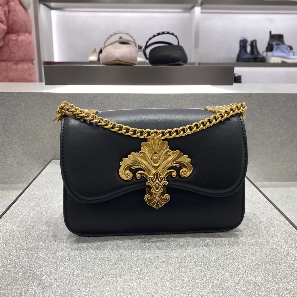 Meriah Chain Strap Crossbody Bag - black - ShopperBoard