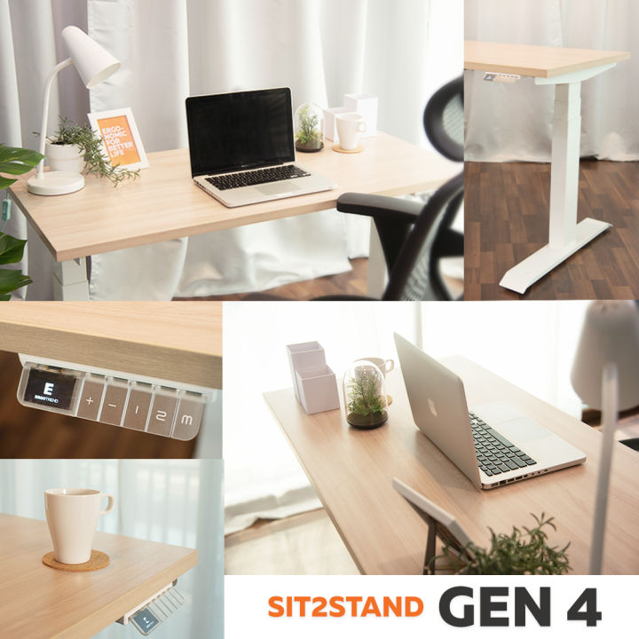 ergotrend-โต๊ะเพื่อสุขภาพเออร์โกเทรน-sit-2-stand-gen4-white-leg-ขาขาว-premium-dual-motor