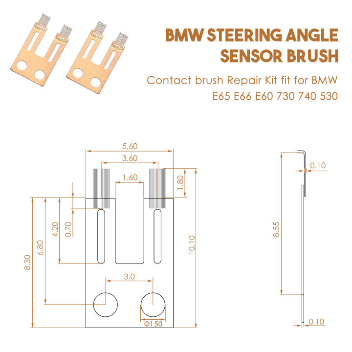 2pcs-พวงมาลัยสวิทช์มุม-sensor-contact-brush-ชุดซ่อม-fit-สำหรับ-bmw-e65-e66-e60-730-740-530-7-series