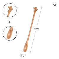 ???TingSun ช้อนไม้เครื่องกวนกาแฟช้อนชาขนมอุปกรณ์ที่ใช้ในครัวเด็กการ์ตูน