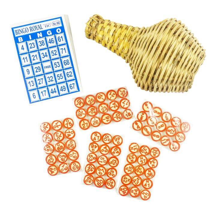 COD DVX Rattan Bingo Game Set Pinoy Classic with Shaker and Cards