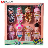 LZCA ตุ๊กตาของเล่นจำลองสำหรับของขวัญวันเกิดเด็ก,ตุ๊กตาชุดมินิน่ารักสำหรับเด็กแรกเกิดพร้อมมือเท้าขยับได้