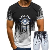 2023 NewAmerican Fighter T เสื้อ13 Mens รอบคอแขนสั้นเสื้อยืดผ้าฝ้าย Bottoming T เสื้อลำลองแฟชั่นเสื้อผ้า