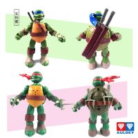 Ninja Turtles toy ornaments hand-made decorative doll voice deformation doll chariot movable weapons