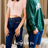 Kojeans | กางเกงยีนส์แฟชั่นผู้หญิง ทรงสกินนี่ สียีนส์เข้ม