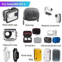 Body Bag/Metal Rabbit Cage/Silicone Protective Case/Magnetic Base/Waterproof Case For Insta360 GO 3 Action Camera Accessories