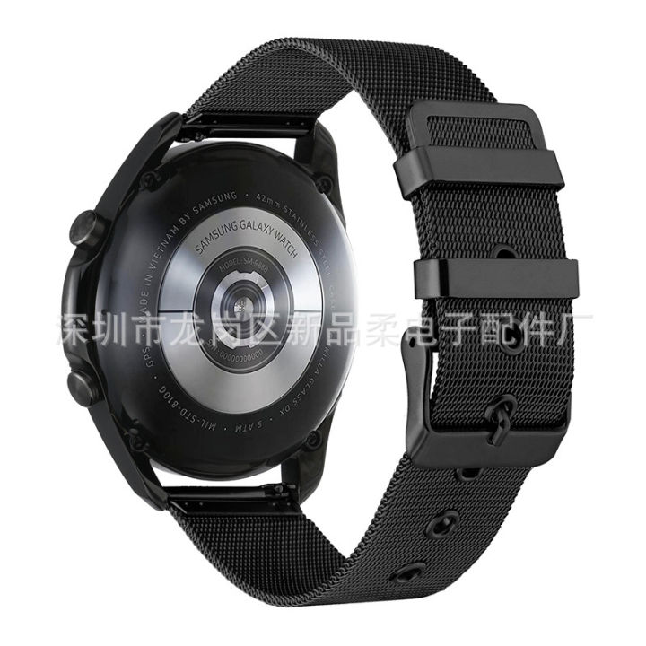 สำหรับ-samsung-watch3-สายนาฬิกาหัวเข็มขัดมิลาน-22mm-สายนาฬิกาสแตนเลสหัวเว่ย-gt3-สายนาฬิกา