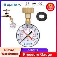 Lepmerk 2- 1/2 Pressure Gauge Water Pressure Test Gauge 3/4 Female Hose Thread 0-200 PSI with Red Pointer High Precision