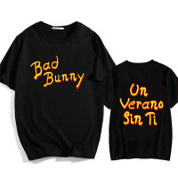 ผ้าฝ้าย100 เสื้อยืด Bad Bunny ขอบคุณและ Verano Sin Ti เสื้อผู้ชายผู้หญิง Harajuku streetwear แขนสั้นฤดูร้อน Tee เสื้อแฟชั่น