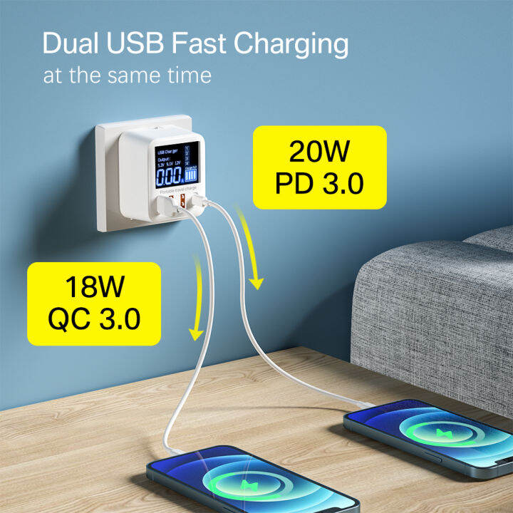 40w-quick-charge-qc3-0หัวชาร์จ-usb-แบบติดผนังอะแดปเตอร์โทรศัพท์มือถือสำหรับเดินทาง-pd-ที่ชาร์จเร็วสำหรับ-iphone-xiaomi-huawei-samsung-usb-c-ที่ชาร์จแบบเร็ว