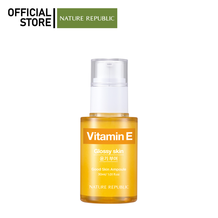 nature-republic-good-skin-vitamin-e-ampoule-30ml-เซรั่มแอมพลู-ผิวดูเปล่งประกาย-ปกป้องผิวจากริ้วรอยแห่งวัย