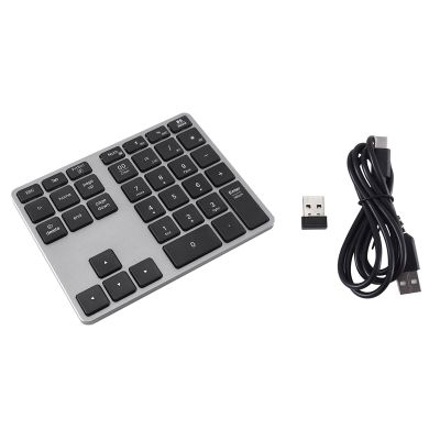 Bluetooth 5.0 Wireless Numeric Keypad 35 Keys Digital Keyboard for Windows Android PC Tablet Laptop