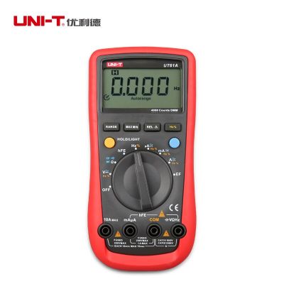UNI-T UT61A มัลติมิเตอร์ดิจิทัลแบบมืออาชีพไฟฟ้ามือถือเครื่องทดสอบ LCD Backlight พร้อมความต้านทานความจุ