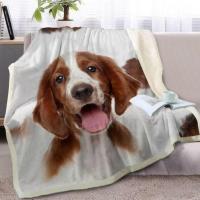 Shepherd Dog 3D Print Fleece Blanket bed bed spread Sherpa