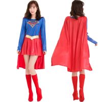 ฮาโลวีนซูเปอร์ฮีโร่ DC Supergirl cos เครื่องแต่งกาย supergirl Kara Zor-El Justice League เสื้อผ้า