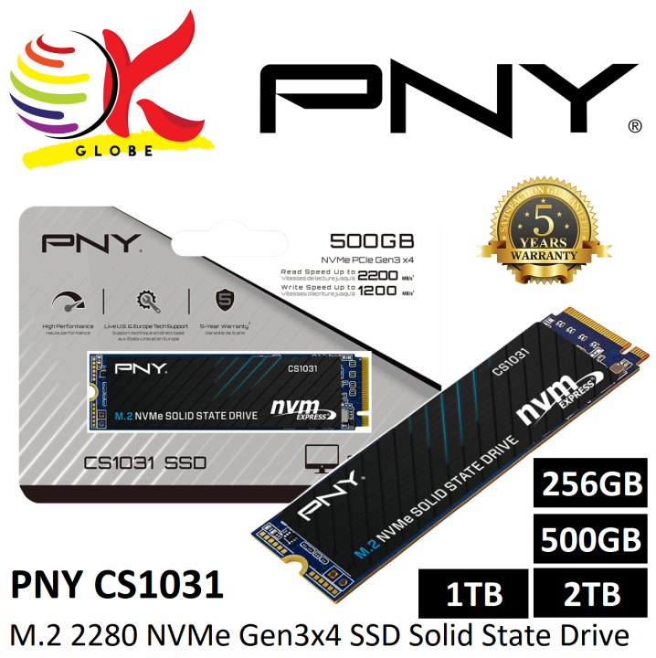 PNY CS1031 INT SSD M.2 2280 PCIE GEN 3X4 NVME 1.3 INTERNAL SOLID