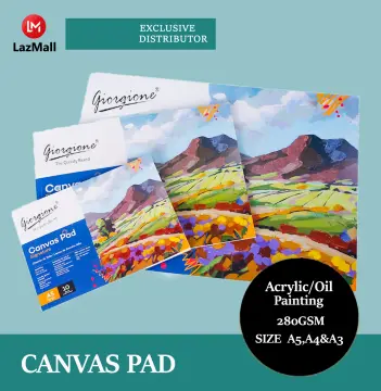 Berkeley Canvas Pad A3, Oil & Acrylic Paint Paper, 10 Sheets , 280gsm