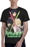 Anime Seraph of The End T Shirt Mens Casual Fashion Cotton Round Neck Short Sleeve