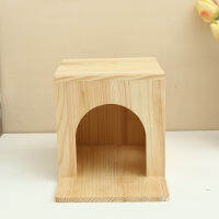 Creative Hedgehog Habitat Decor DIY บ้านสัตว์เลี้ยงขนาดเล็กพร้อมไม้สนหนูแฮมสเตอร์ Nest Cage สำหรับกระต่ายและกระรอก