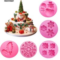 ?COD Christmas Craft Craft ช็อกโกแลต Fondant เค้กตกแต่งชายขอบ Mold ซิลิโคน Mould 5211042∏