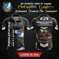 2023 New Fashion  Philippine Eagles Polo Shirt e124，Size: XS-6XL Contact seller for personalized customization of name and logo