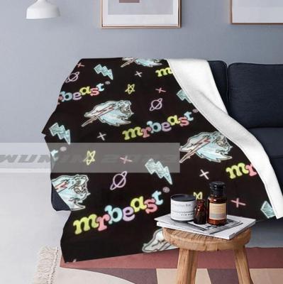 （Contact customer service for customization）（in stock）Vintage Mr Game Blanket Wool Funny Four Seasons Mr Game Beast Portable Throwing Blanket Car Bed Plush Thin Duvet（Multi size inventory）06//*