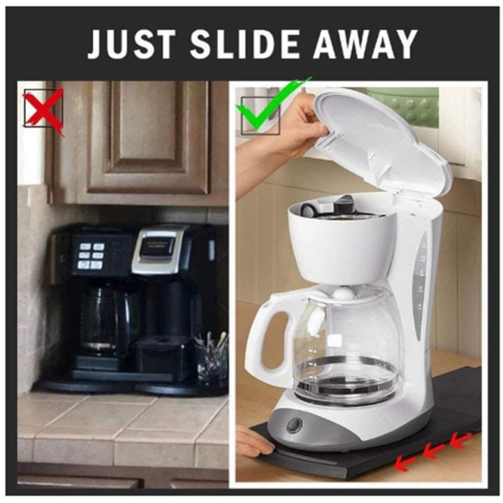 เลื่อนเครื่องชงกาแฟถาด-pad-กับล้อเรียบแผ่นกันลื่นสำหรับบ้านครัวคาเฟ่ให้บริการถาดครัวเรือน