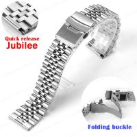 Stainless Steel Jubilee Band Strap For Seiko SKX007/009 Straight End Metal Watch Accessories 18 19 20 21 22 24Mm Solid Bracelet