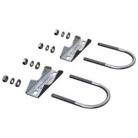 4 PCS Antenna Mount Clamp U-Bolt Mounting Hardware Antenna Mast Clamp V Jaw Bracket Accessories for Outside Home Antenna