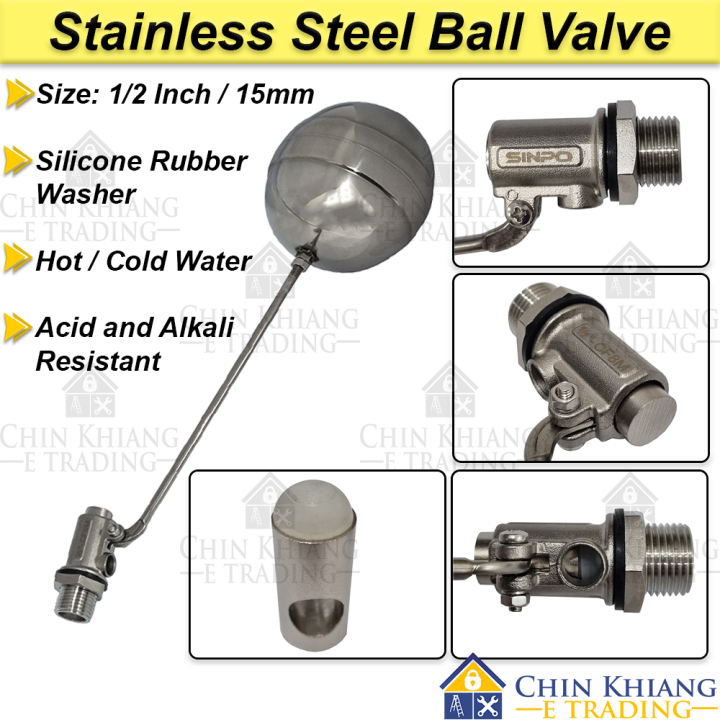 Stainless Steel Float Valve with Ball Water Tank Hot Water Bola Tangki