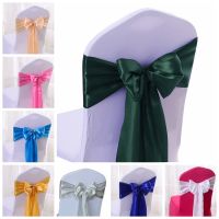 【lz】₪  Satin Chair Sash Wedding High Quality Bow Tie For Birthday Party Hotel Show Decoration Wholesale Shiny Nice Look Design