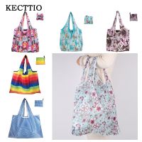 New Arrival Reusable Shopping Bags Women Foldable Tote Bag Portable Cloth Eco Grocery Bag Folding Large Capacity Handbags