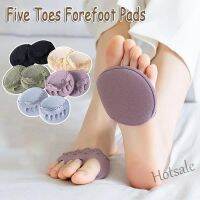 【hot sale】▲ D18 1 Pair Five Toes Forefoot Pads Women High Heels Invisible Half Shoe Insoles Foot Care Calluses Corns Relief Pain Massaging Toe Pad Soft Anti-slip Shock Absorption Socks